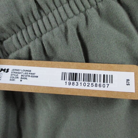 SKIMS Jersey Lounge Straight Leg Pants Mens Medium Basil Green Sweatpants NWT - Picture 11 of 13